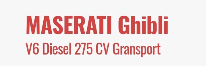 Maserati Ghibli V6 Gransport